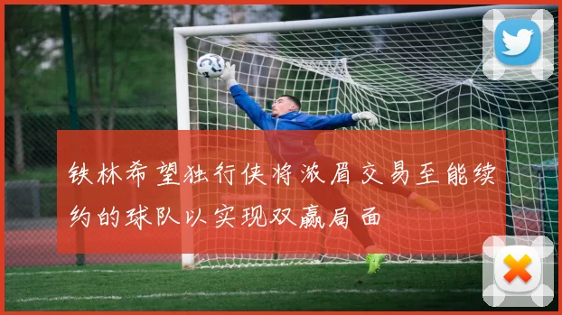铁林希望独行侠将浓眉交易至能续约的球队以实现双赢局面